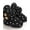 Black, variant on Newborn Baby Boy Girl Soft Fleece Booties Christmas Shoes Stay On Infant Slippers Socks Shoe Non Skid Gripper Toddler First Walkers Winter Ankle Crib Shoes (Stars Print)