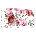 thumbnail image 4 of 1Pc Peony Flowers Wall Sticker Floral Decals, Peel and Stick Waterproof PVC Rose Flowers Wallpaper Decor, DIY Wall Art Mural for Home Bedroom Nursery Kitchen Bathroom Decoration, 4 of 8