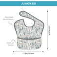 thumbnail image 4 of Susaid white Moose winter tree Print Bibs for Babies Toddlers Adjustable Waterproof Free Soft Durable Bibs for eating with Large Pocket Food Catcher, 4 of 8