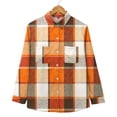 thumbnail image 4 of ManxiVoo Womens Long Sleeve Shirt Relaxed Fit Blouse for Spring and Fall Seasons Comfortable Office Wear XXXL Size Orange, 4 of 9
