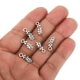 thumbnail image 3 of Uxcell Leaf Pendants, 100 Pack Metal Tree Leaf Beads Bulk Leaves Charm for Jewelry Making Style 16, Silver, 3 of 5