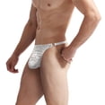 thumbnail image 2 of Harpily 2025 Intimates Men's Underwear Fit Translucent Ice Silk Low Waist Buckle G String Pants T Pants, 2 of 5