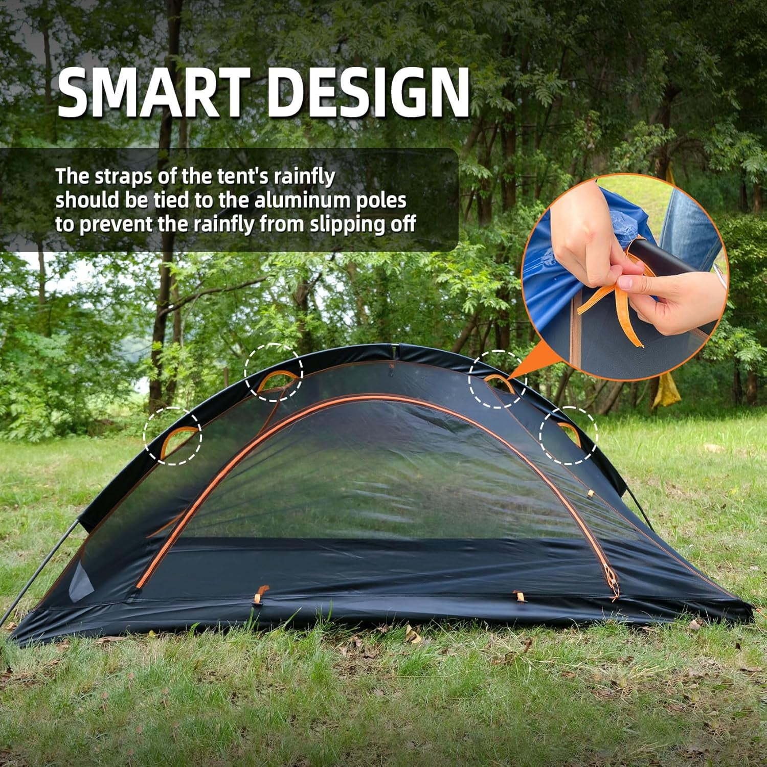 1 Person Backpacking Tent for Camping - Aegis Ultralight Waterproof Outdoor One Person Tent