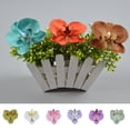 thumbnail image 1 of 6 flores artificiales de temporada rosa, sin riego, antidecoloración, mariposa, orquídea, decoración para boda, bricolaje, decoración del hogar, 1 of 8
