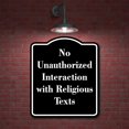 thumbnail image 2 of No Unauthorized Interaction with Religious Texts BLACK Aluminum Composite Sign 20''x24'', 2 of 9