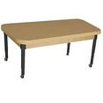 thumbnail image 2 of Wood Designs HPL3044A1217C6 - Mobile Rectangle High Pressure Laminate Table with Adjustable Legs 14-19", 2 of 2