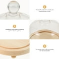 thumbnail image 5 of 1 Set Glass Hood Cake Cover Glass Food Dish Protective Cover (Assorted Color), 5 of 5