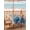 Lake Blue, variant on Outdoor Tablecloth with Umbrella Hole & Zipper, Purple Coastal Beach Round Tablecloth 54 Inch, Summer Nautical Ocean Beige Seaside Patio Table Cover Waterproof Table Cloth for Picnic/Party