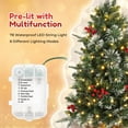 thumbnail image 6 of Christmas Tree - 3ft-4.5 Imitation Fiber Optic Light Flocked Tree, Home Decoration, Christmas Gift, 6 of 6