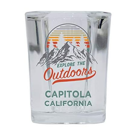 

Capitola California Explore the Outdoors Souvenir 2 Ounce Square Base Liquor Shot Glass