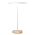 thumbnail image 1 of KLKCMS Jewelry Display Stand Organizer Iron Standing 18 Hooks Jewelry Display Rack White, 1 of 9