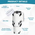 thumbnail image 2 of Yayeee 40oz Stainless Steel Tumbler with Straw and Handle Double-Wall Insulated Travel Water Bottle, Cartoon Cat Paw, 2 of 8