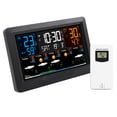 thumbnail image 1 of TFixol WiFi Color Screen Multi-Function Weather Station with 5-Day Forecast, Indoor/Outdoor Temperature & Humidity Monitor, USB Charging Port, US/EU Plug Option, Black (Model FJ3390TY-A), 1 of 6
