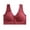 Wine, variant on Front Close Bras for Women Wireless Comfortable Bra Full Coverage Supportive Wide Strap Lightweight Bra Solid Bra