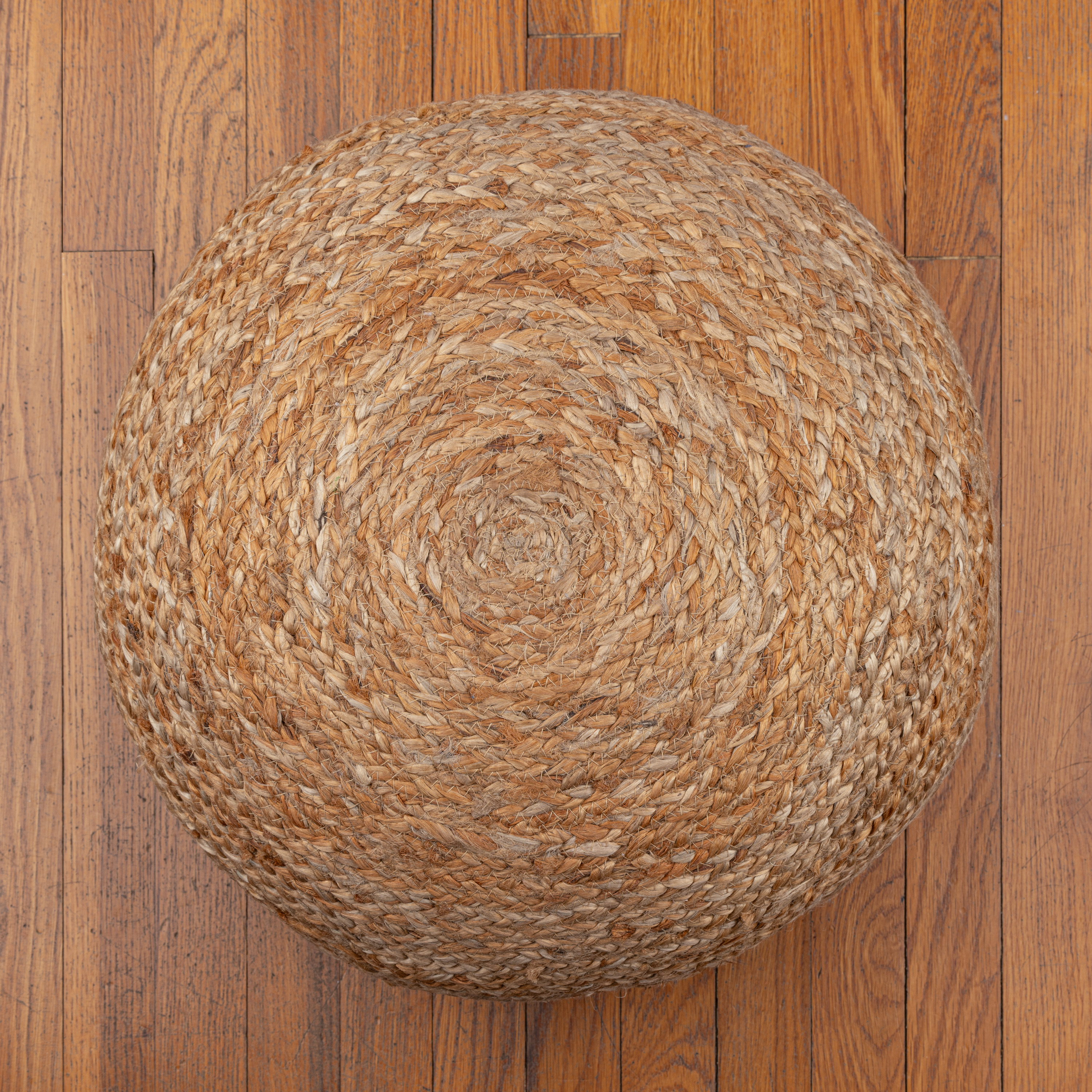 Decor Therapy Round Woven Jute Ottoman Pouf photo 6