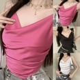 thumbnail image 4 of Womens Summer New Spicy Girl Pleated Irregular Slim Fit Short Camisole Vest, 4 of 8
