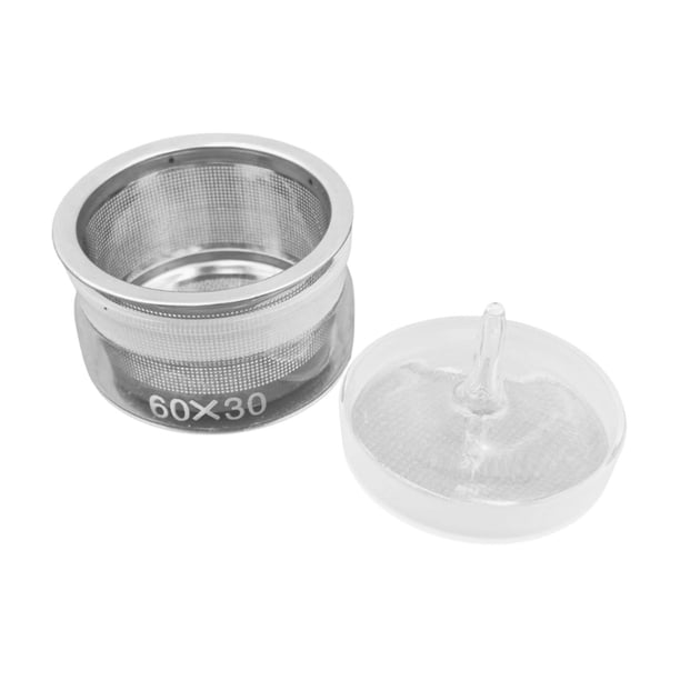 Tarro para lavar aceite de reloj con colador de malla de acero inoxidable con tapa, portátil y fácil de usar. M