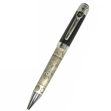 Blue Lodge Masonic Quality Ballpoint Pen Heavy Weight Mason Officer Gift Set (Best Quality Ballpoint Pen)