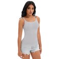 thumbnail image 4 of DARING DIVA Women's Adjustable Straps Tops No Trace Body Shaper Camisoles L Light Gray, 4 of 6