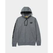 Caterpillar Men's Trademark Banner Hooded Sweatshirt (Regular and Big Sizes), Dark Heather Grey, Large Tall