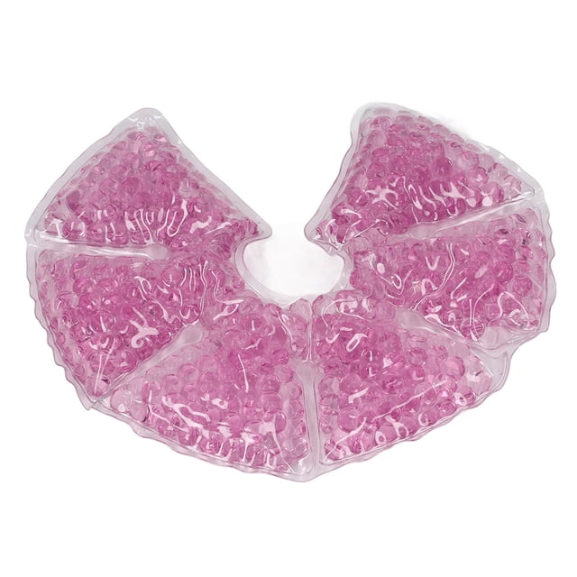 Paquete de gel para senos, diseño con forma de tornillo abierto, compresa fría y caliente, paquete de 2 cubias de tela para lactancia materia