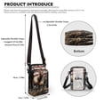 thumbnail image 6 of HELLHERO Cross Body Purse Polyester Double Zipper American Flag Deer Design for Outdoor Travel Men, Women, 6 of 7