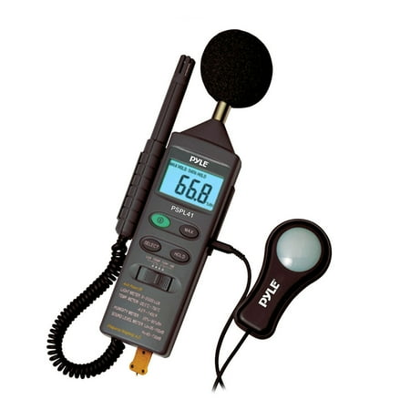 PyleHome - PSPL41 - 4 in 1 Multifunction Environment Meter with Sound Level Meter, Light Meter, Humidity, and Temperature
