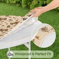 thumbnail image 5 of Beige Highland Cow Figure Butterfly Pattern Round Fitted Tablecloth with Elastic Edge,Dining Table Cover Waterproof,Outdoor Round Tablecloth for Camping,Dining,Indoor and Outdoor, 5 of 7
