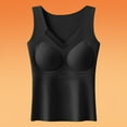 thumbnail image 2 of Busydd Tank Top for Women Built in Bra Casual Comfy Solid Color Women's Thermal Underwear Sleeveless Round Neck Womens Undershirts 2XL, 2 of 5