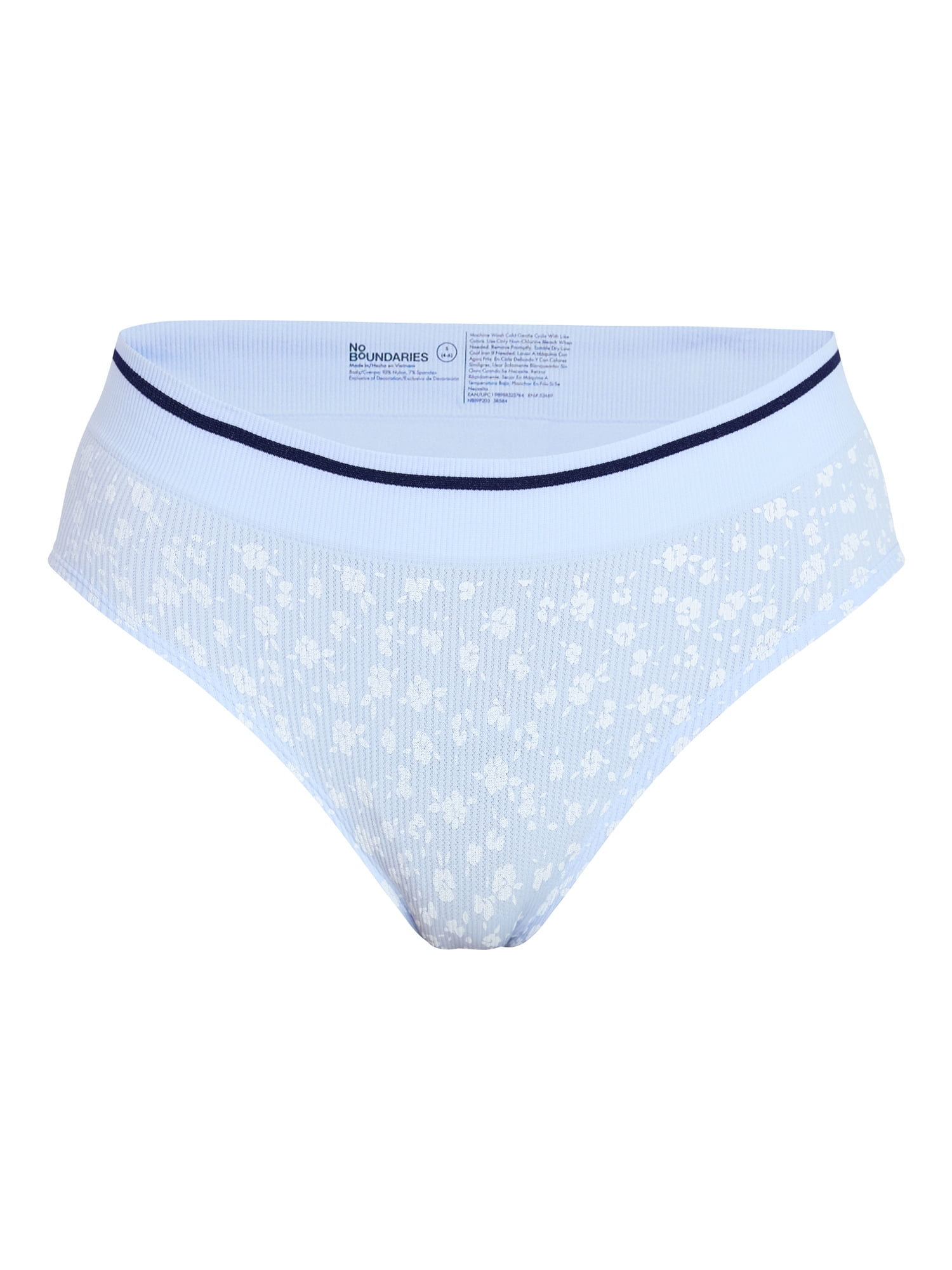 No Boundaries Seamless Hipster Panties, 3-Pack, Women’s, Sizes XS-XXXL