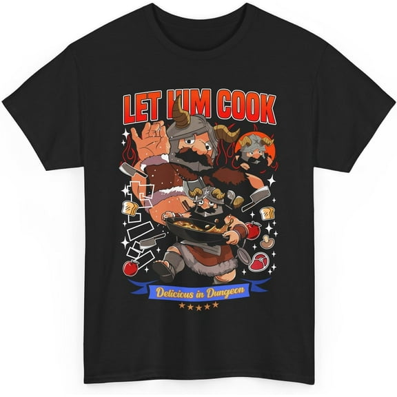 Unisex Tee Anime Delicious in Dungeon T-Shirt Merch Casual Short Sleeved T Shirt