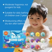 Ocean Toy Bath Salt Sleeve Box Bath Ball Bombs - 12-Pack Bath Ball Bombs, Upgrade Gifts Bubble Basket Stuffers with Surprise Spring Inside