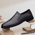 thumbnail image 2 of Men's Slip-On Business Dress Shoes, Embossed Formal Leather Loafers, 2 of 5