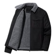 thumbnail image 6 of Men's Casual Multi-Pocket Suede Fleece-lined Jacket Zipper Lapel Top - Soft Interior for Autumn Winter Workwear, Outdoor Errands, and Festive Seasons,Black,L, 6 of 6