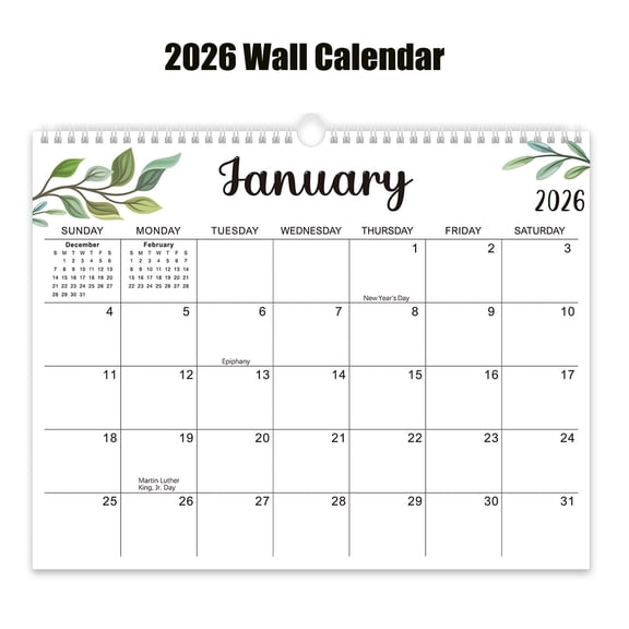 2026 Wall Calendar 14"x11" 18-Month Hanging Monthly Planner Jan 2026 to Jun 2027 Large Monthly Calendar with Notes Section for Home or Office