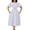 White, variant on Ruimatai Women's Round Neck Puff Sleeve Belted A-Line Midi Dresses for Women Formal Party & Office Wear