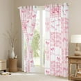thumbnail image 3 of Manfei Princess Bowknot Curtains Pack of 2 (42x63), Pink Curtains for Living Room, Kawaii Plaid Buffalo Black Out Curtains, Super Cozy Bedroom Decor, 3 of 6