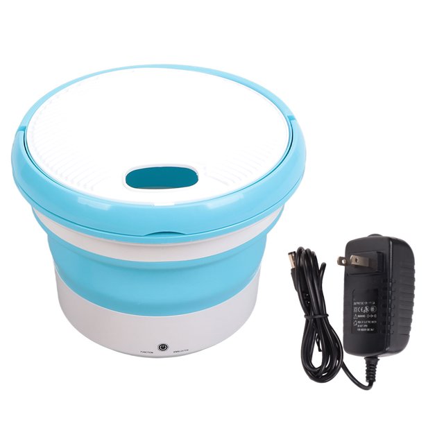 Lavadora portátil Ticfox 7.0L Tipo impulsor generador de ozono plegable 100-240V azul