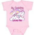 thumbnail image 3 of Inktastic My Grandma Loves Me Unicorn Girls Baby Bodysuit, 3 of 5