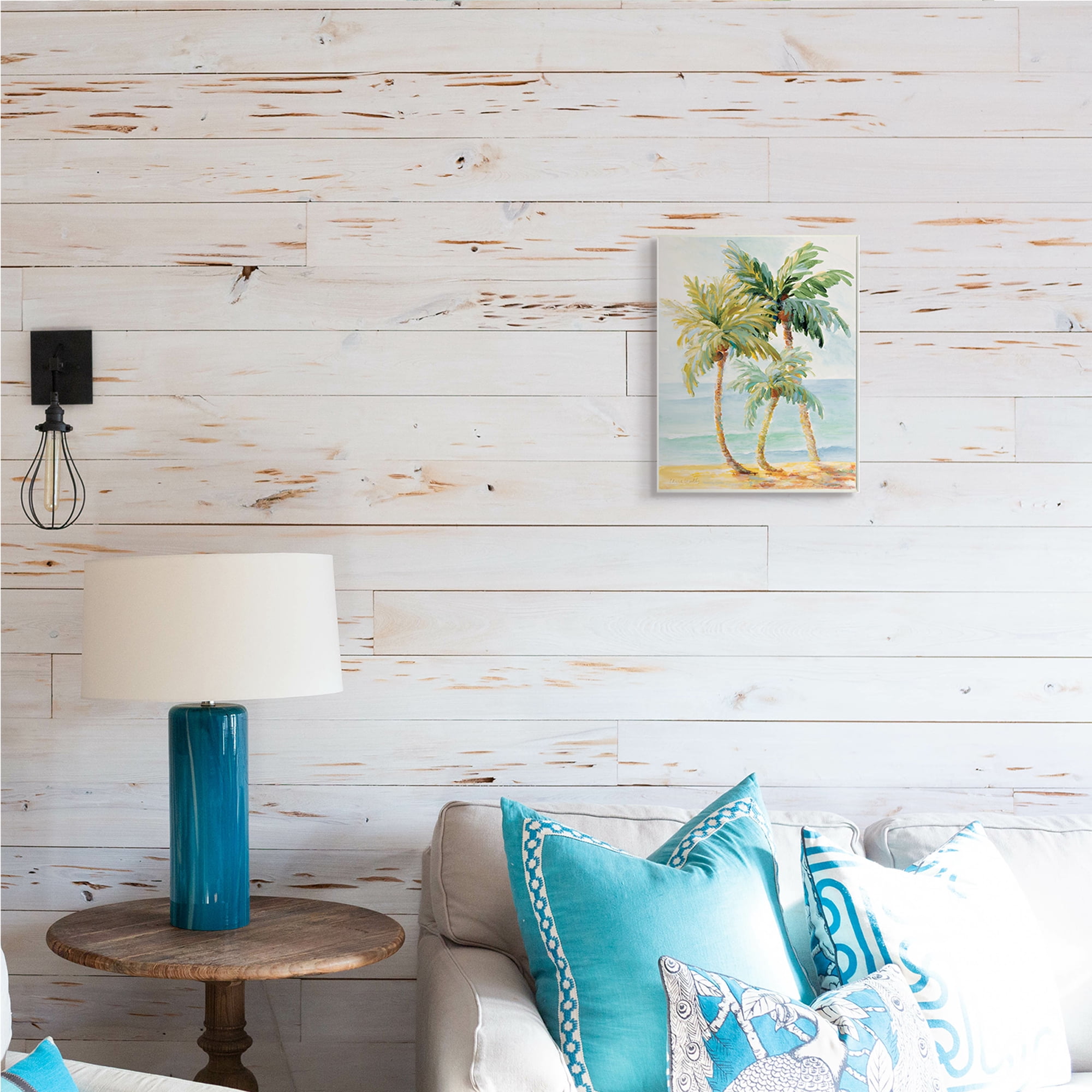 Stupell Industries Tropical Palm Trees on Coastal Beach Sand ,10 x 15,Designed by Lanie Loreth