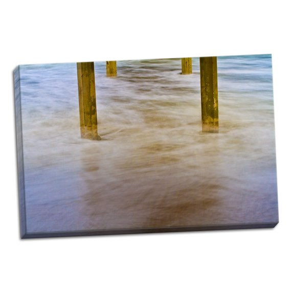 Gango Home Decor Under Ocean Beach Pier by Lee Peterson (Ready to Hang); One 36x24in Hand-Stretched Canvas
