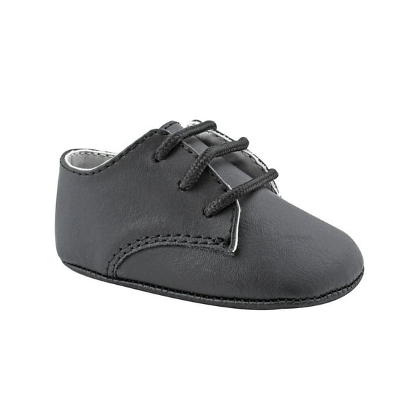 Baby Deer - Baby Deer Boys Black Leather Lace Up Soft Sole ...