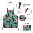 thumbnail image 3 of Doberman Dog Pattern with Pioneer Flower Apron-Garden Aprons for Women with Pockets-Cotton Linen Waterproof Kitchen Cooking Gardening Aprons Adjustable for Kitchen,Cooking,BBQ and Salon 33x27 Inch, 3 of 7
