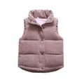 thumbnail image 4 of Quilted Jacket Toddler Girl Hooded Puffer Vest for Boys Girls Winter Warm Sleeveless Zip Up Lightweight Coat Kids Puffy Weighted Solid Jacket, 4 of 4