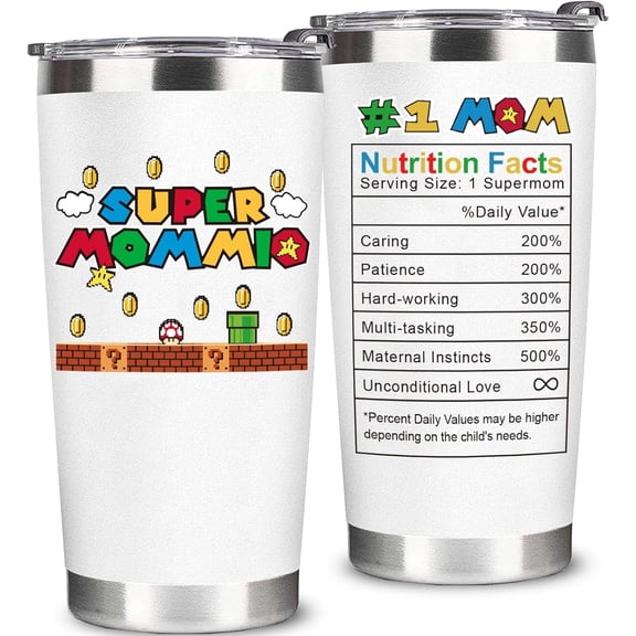 Mothers Day Gifts for Mom from Daughter, Son - Super Mommio Tumbler 20oz - Mom Gifts from Daughter Son - Birthday Gifts for Mom - Mothers Day Gifts, Mothers Day Gifts for Mom - Super Mommio Cup