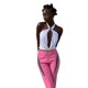 thumbnail image 2 of Pantalones de cuero de pu para mujer Pantalones calados con cordones, 2 of 5