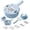 Blue, variant on Vegetable Chopper 2026 Upgraded 12 In 1 Multifunctional Food Chopper With Container Vegetable Cutter For Onion Tomato Kitchen Gadgets Nut Chopper Manual Kitchen Grinder And Chopper And Juicer