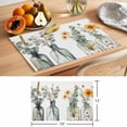 thumbnail image 6 of Spring Floral Placemats Set of 8 Pastoral Summer Botanical Watercolor Place Mats Indoor Wipeable Table Mats Washable Cloth Dining Table Placemats for Kitchen Holiday Party Home Decor 13x19 Inch, 6 of 9