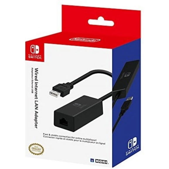 Hori Wired Internet LAN Adapter Converter for Nintendo Switch - Black