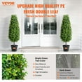 thumbnail image 4 of 2-Pack 3ft Artificial Boxwood Topiary Trees, All-Weather Faux Greenery for Porch & Garden, 4 of 7